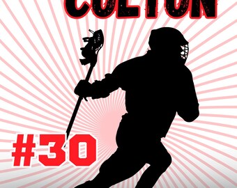 Customizable Lacrosse Locker Sign: Team Spirit Decor (Digital Download)