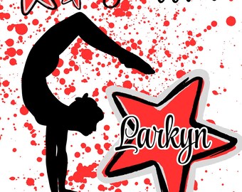 Acro Gymnastics Locker Sign: Customizable Canva Template (Digital Download)