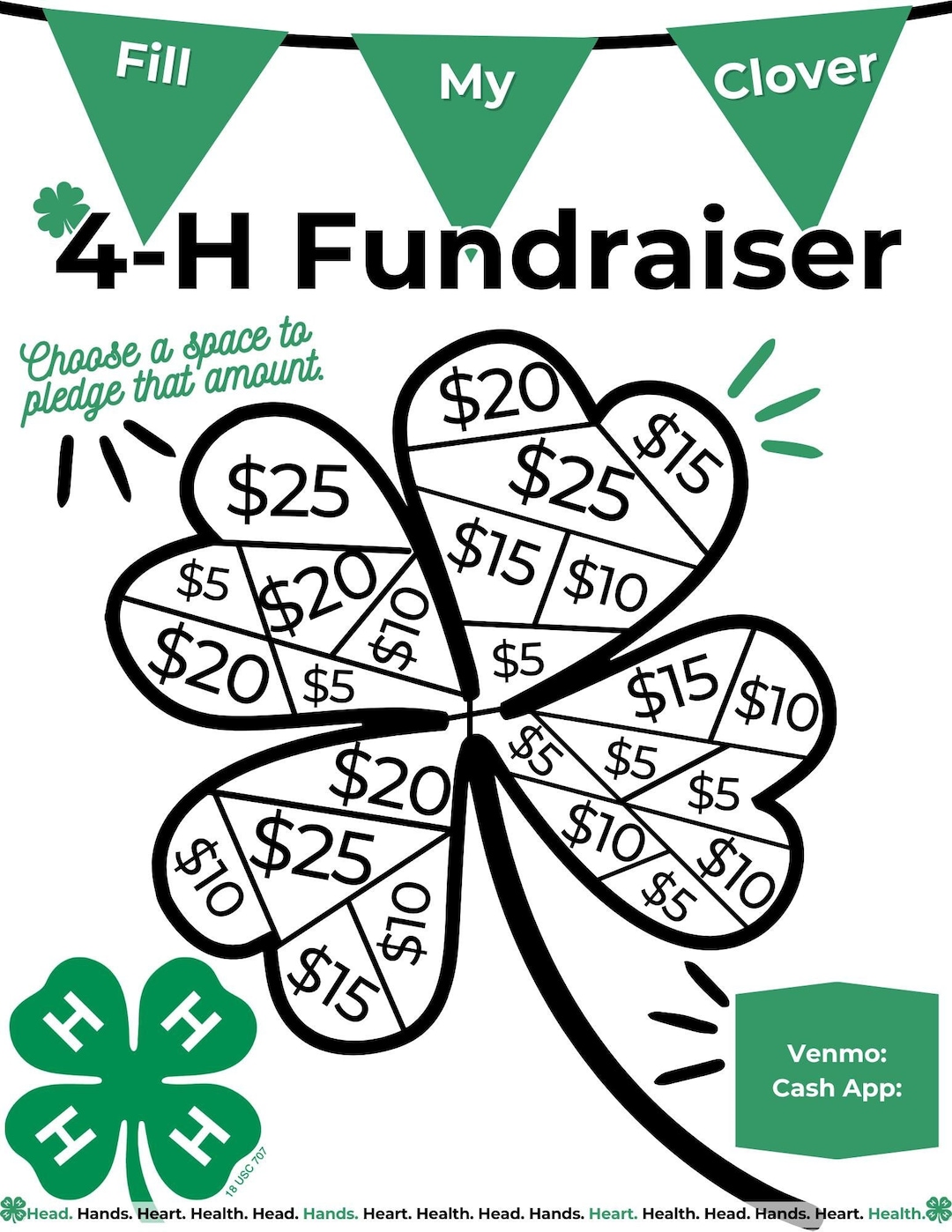 Fill My Clover Printable 4 H Fundraiser Canva Template PDF PNG SVG