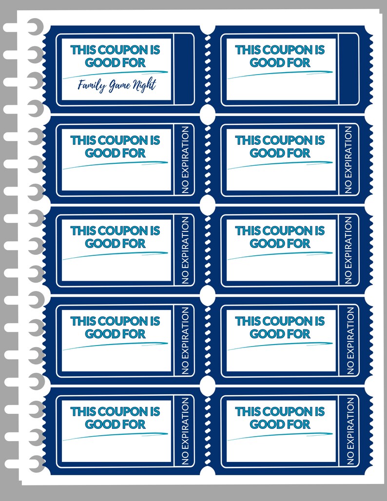 Father's Day Printable Coupons | Coupon Book | Canva Template, PDF, PNG ...