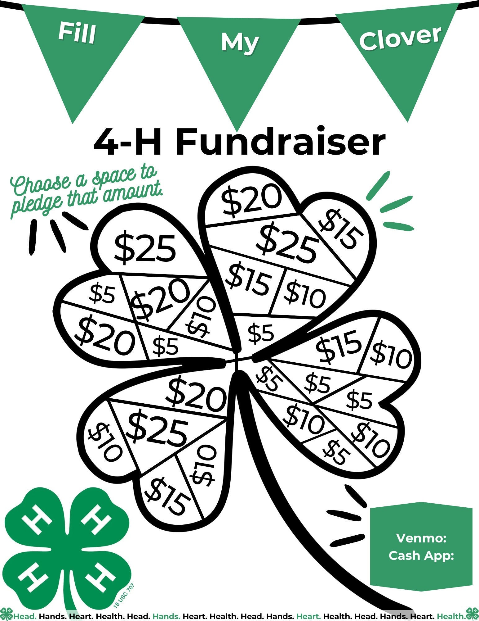 Fill My Clover Printable 4-H Fundraiser Canva Template, PDF, PNG, SVG ...