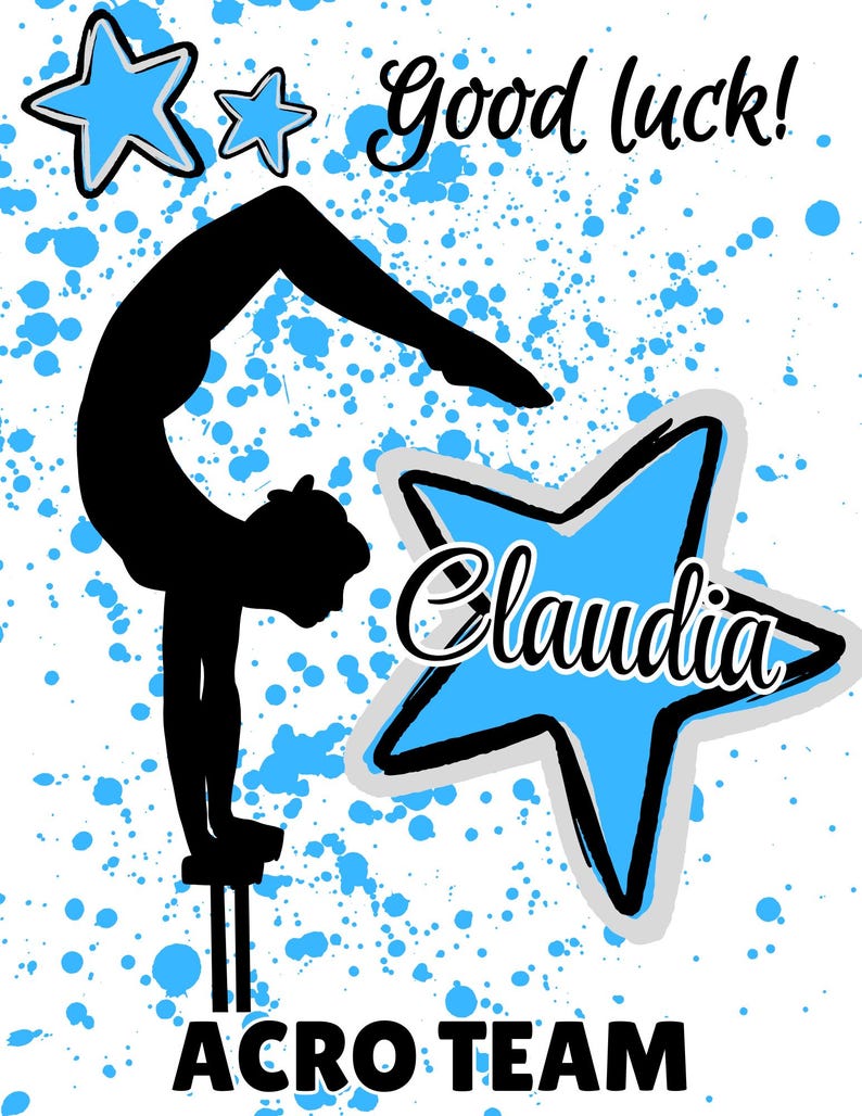 Locker Sign Acro Gymnastics: Customizable Canva Template (digital ...