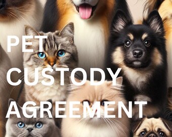 Secure Your Pet&#39;s Future - Easy Pet Custody Agreement Download Template (fillable PDF)