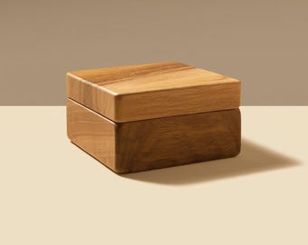 Handmade Wooden Earrings Gift Box – Rustic Jewelry Case, Personalized Wood Box for Earrings, Elegant Keepsake Storage, Christmas Gift