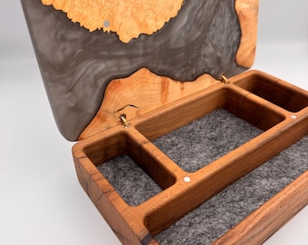 Handmade Wooden Jewelry Box – Valentine’s Day Gift for Her, Elegant Keepsake