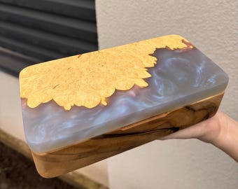 Rustic Stash Box for Dried Herbs – Secure & Discreet Storage, Elegant Keepsake Box, Unique Personalized Gift for Him or Her