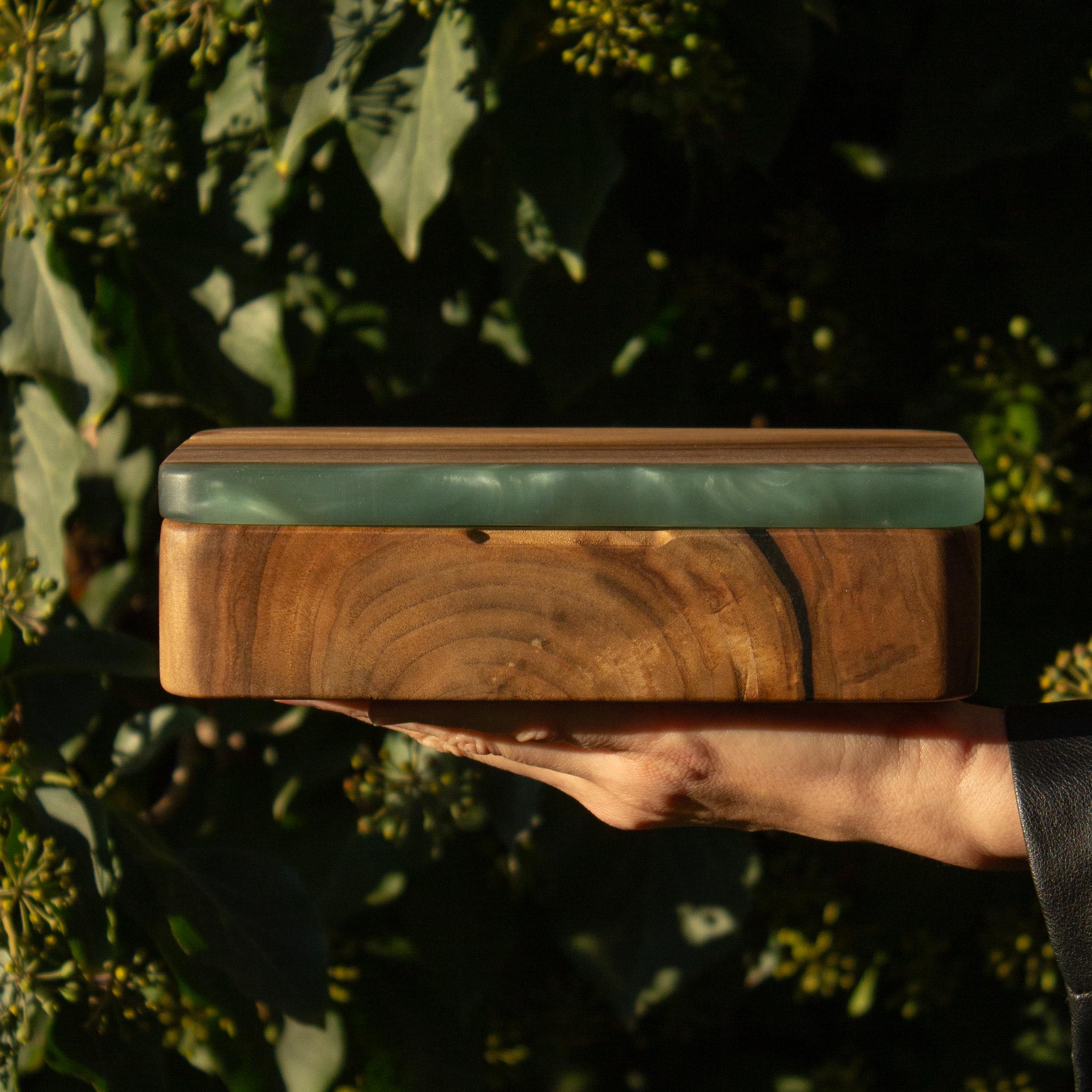 Expoxy Box Handmade Wooden Jewelry Box With Epoxy Resin Inlay Personalized Storage ...
