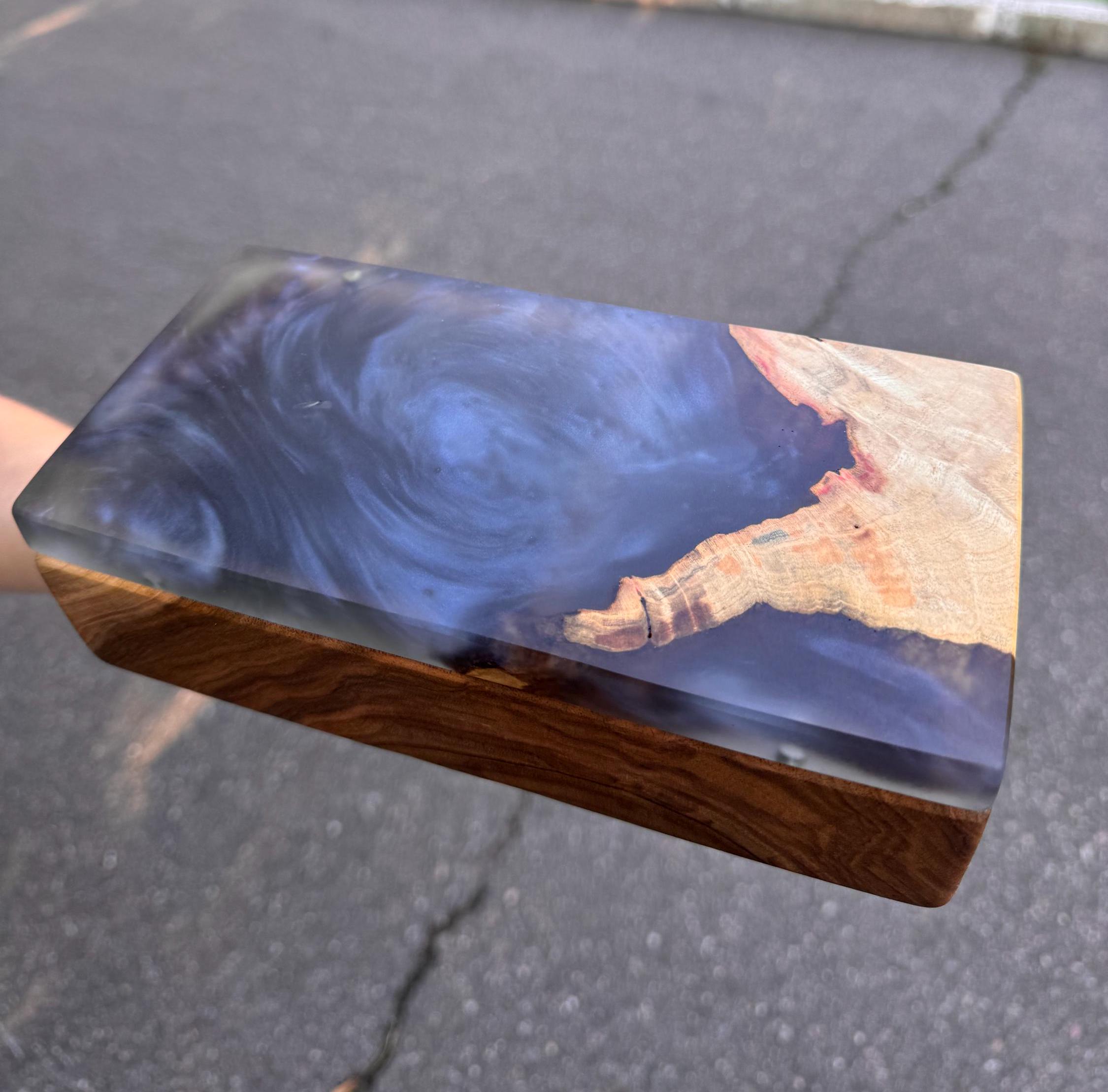 Expoxy Box Handmade Jewellery Box With Space Epoxy Resin Inlay, Custom Wooden Box ...