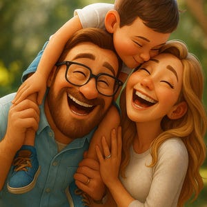 Pixar Art | Custom Animation from your photo | personalized animated portrait | Printable Photo| FatherDayGift | For Kids pets couple family