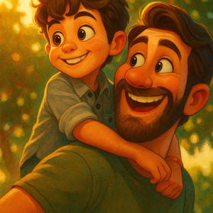 Pixar Art | Custom Animation from your photo | personalized animated portrait | Printable Photo| FatherDayGift | For Kids pets couple family