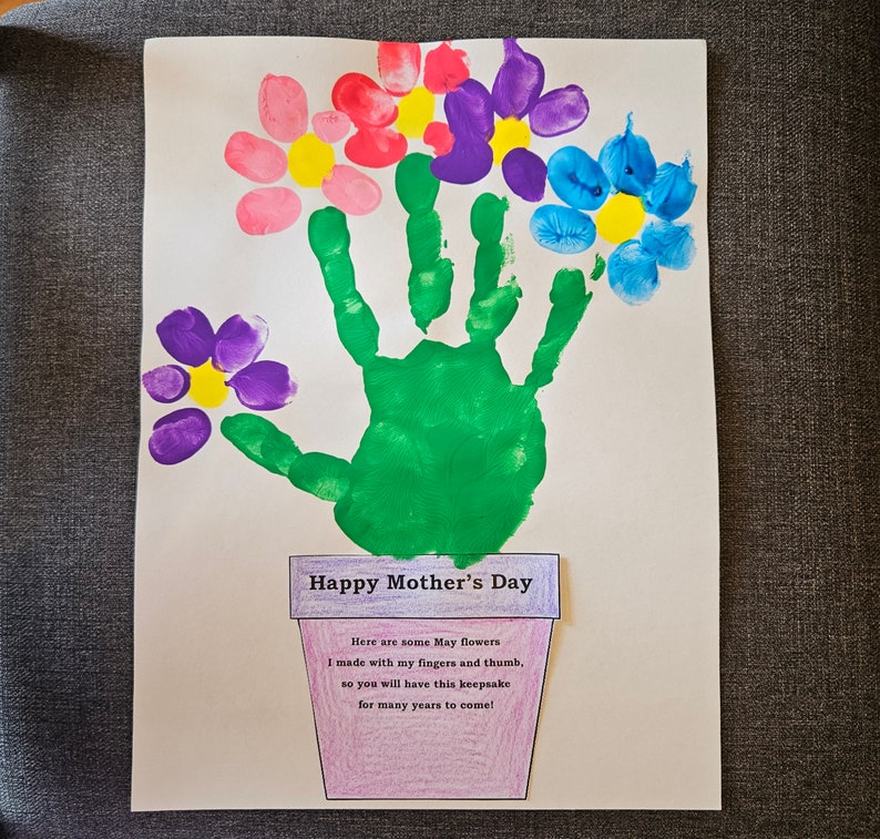 Mother's Day Craft, Aunt and Grandmother, Spring Craft, Bonus Bulletin
