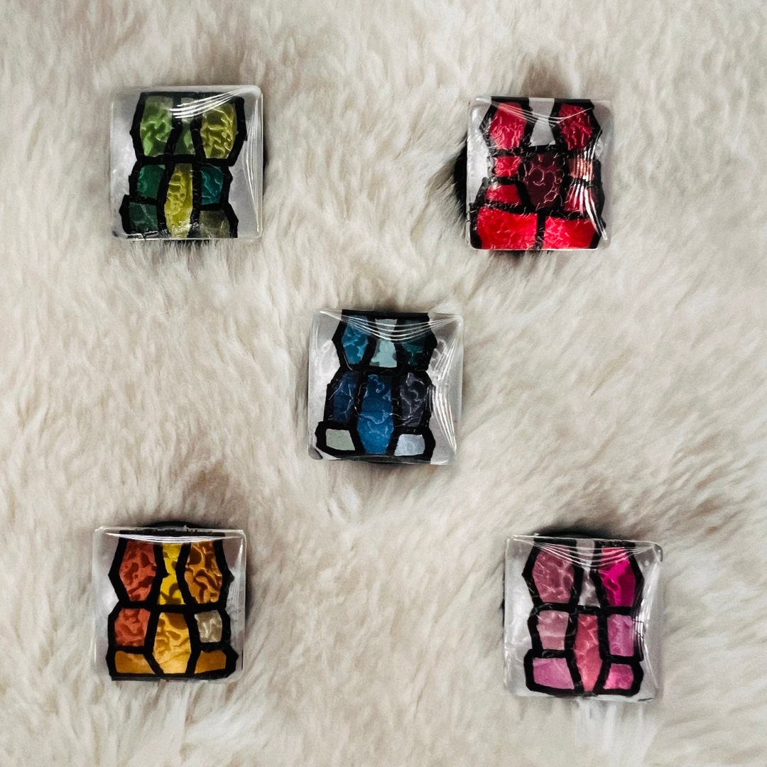 Hand Drawn Tile Refrigerator Magnets Set of 5 - Etsy