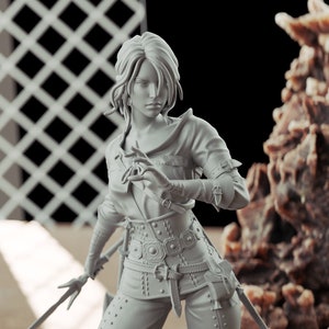 Ciri Witcher | 3D Printed Resin Statue | MODEL KIT | UNPAINTED | 170 mm