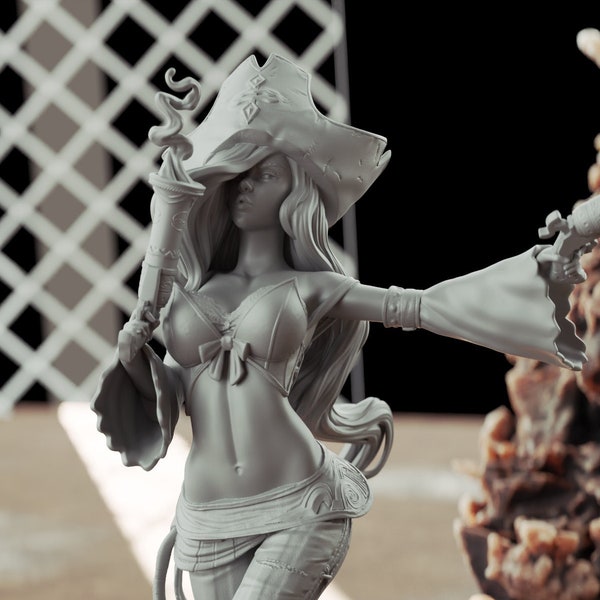 Miss Fortune LoL | 3D Printed Resin Statue | MODEL KIT | UNPAINTED | 170 mm