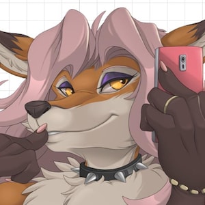 Fox furry girl | Monster Waifu Sticker | Fictional Anthro | Furry Sticker | Vinyl Sticker