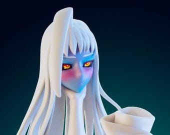 Wedding Monster Girl | 3D Printed Resin Statue | Pin Up Figurine | MODEL KIT | UNPAINTED | 180 mm