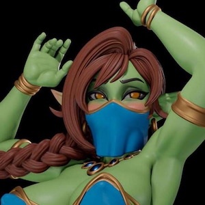 Goblin Dancer | 3D Printed Resin Statue | Pin Up Figurine | MODEL KIT | UNPAINTED | 250 mm