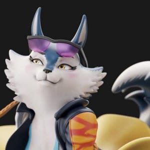 Wolf Girl | 3D Printed Resin Statue | Pin Up Figurine | MODEL KIT | UNPAINTED | 180 mm
