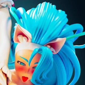 Felicia Furry | 3D Printed Resin Statue | Pin Up Figurine | MODEL KIT | UNPAINTED | 140 mm