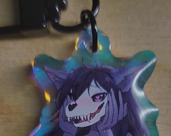Malo v1 monster furry | Monster Waifu Acrylic Keychain | Fictional Anthro | Acrylic Keychain (2.5 inches tall)