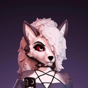 Loona furry v6 | 3D Printed Resin Statue | Pin Up Figurine | MODEL KIT | UNPAINTED | 180 mm