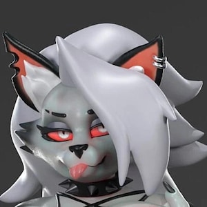 Loona furry v2 | 3D Printed Resin Statue | Pin Up Figurine | MODEL KIT | UNPAINTED | 180 mm