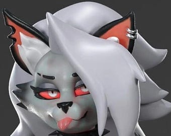 Loona Furry V2: 3D Printed Resin Pin Up Figurine Model Kit (Unpainted, 180mm)