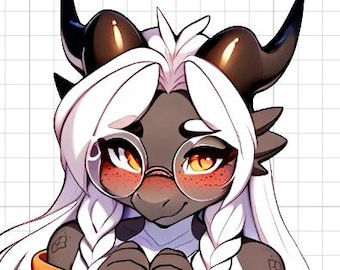 Dragon mignon à fourrure | Sticker monstre Waifu | Anthro fictif | autocollant à fourrure | Autocollant en vinyle