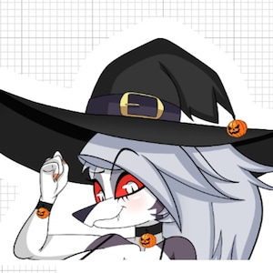 Loona witch v2 furry | Monster Waifu Sticker | Fictional Anthro | Furry Sticker | Vinyl Sticker