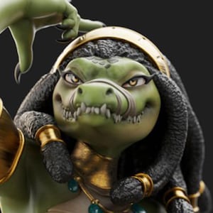 Crocodile girl Furry | 3D Printed Resin Statue | Pin Up Figurine | MODEL KIT | UNPAINTED | 130 mm