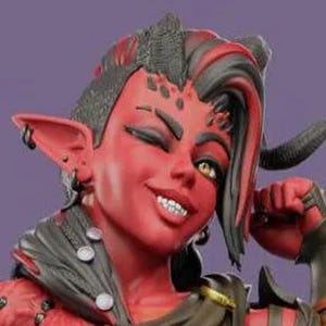 Karlach v3 Resin Statue: BG3 Pin Up Figurine Model Kit (Unpainted, 180 mm)