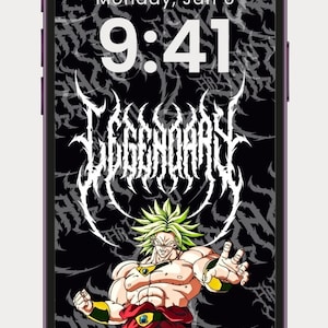 Legendary Broly Phone Wallpaper | Dragon Ball Z Anime Background | DBZ Digital Art Download | Aggressive Power Aesthetic