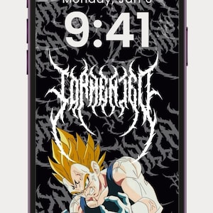 Majin Vegeta Phone Wallpaper | DBZ Digital Art Download | Dragon Ball Z Lock Screen | Dark Anime Aesthetic Wallpaper