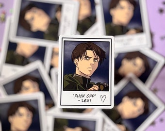 Levi Portrait Matte Sticker | AOT Stickers | Matte Waterproof Stickers | Anime Stickers |