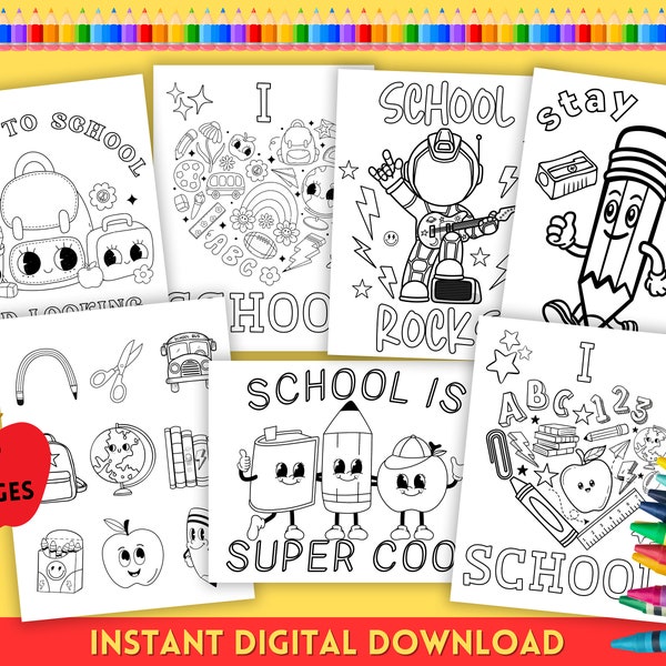 Coloring Pages Kids for School - Etsy