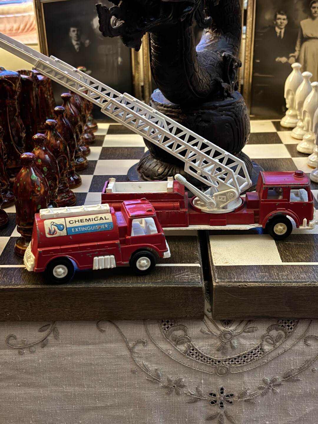 Camion De Pompier TootsieToy - Époque Pré-guerre 1930's - Miniature Ancienne