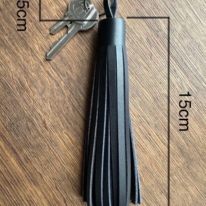 Porte-clé Pompon en cuir véritable, fait main en France image 10