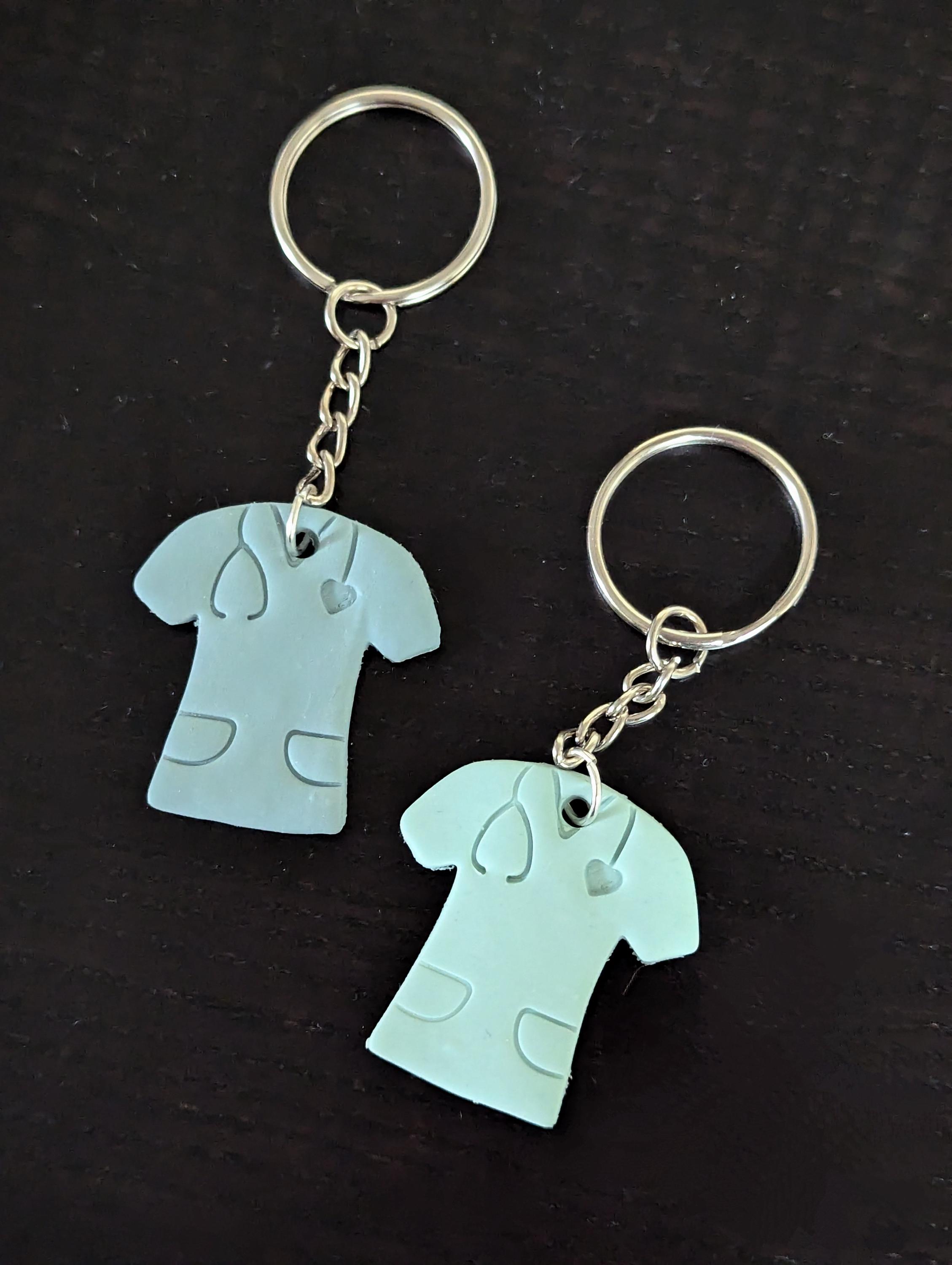 Medical Scrubs Keychain for Nurses Doctors & Healthcare Workers