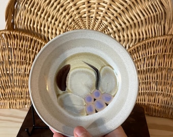 Vintage Noritake Stoneware small shallow bowl in “Oriental Garden” pattern handpainted
