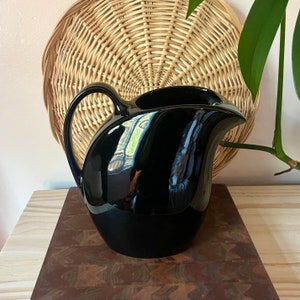 Vintage McM Black Ceramic Pitcher