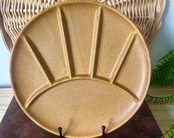 Plato de cerámica vintage dividido para sushi o fondue