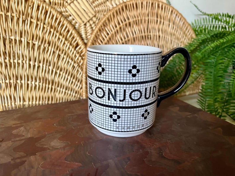 Anthropologie Subway Kakelmugg Bonjour