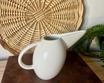 Vintage White Storybirds “Ollie” pitcher by Arabia of Finland