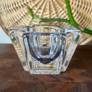 Vintage Orrefors Sweden McM Glass Crystal Candleholder