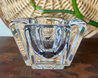 Vintage Orrefors Sweden McM Glass Crystal Candleholder