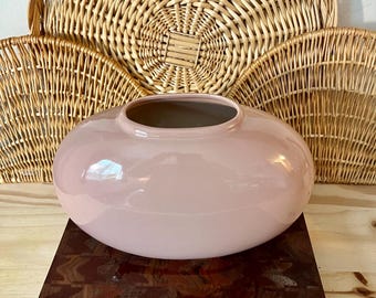 Vintage Large purple/lavender pastel ceramic oblong vase