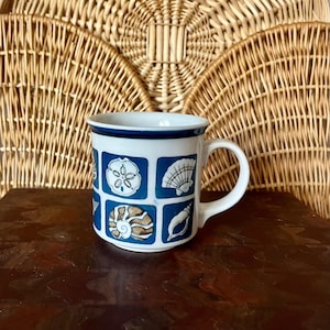 Vintage Otagiri Seashell 80s ceramic mug