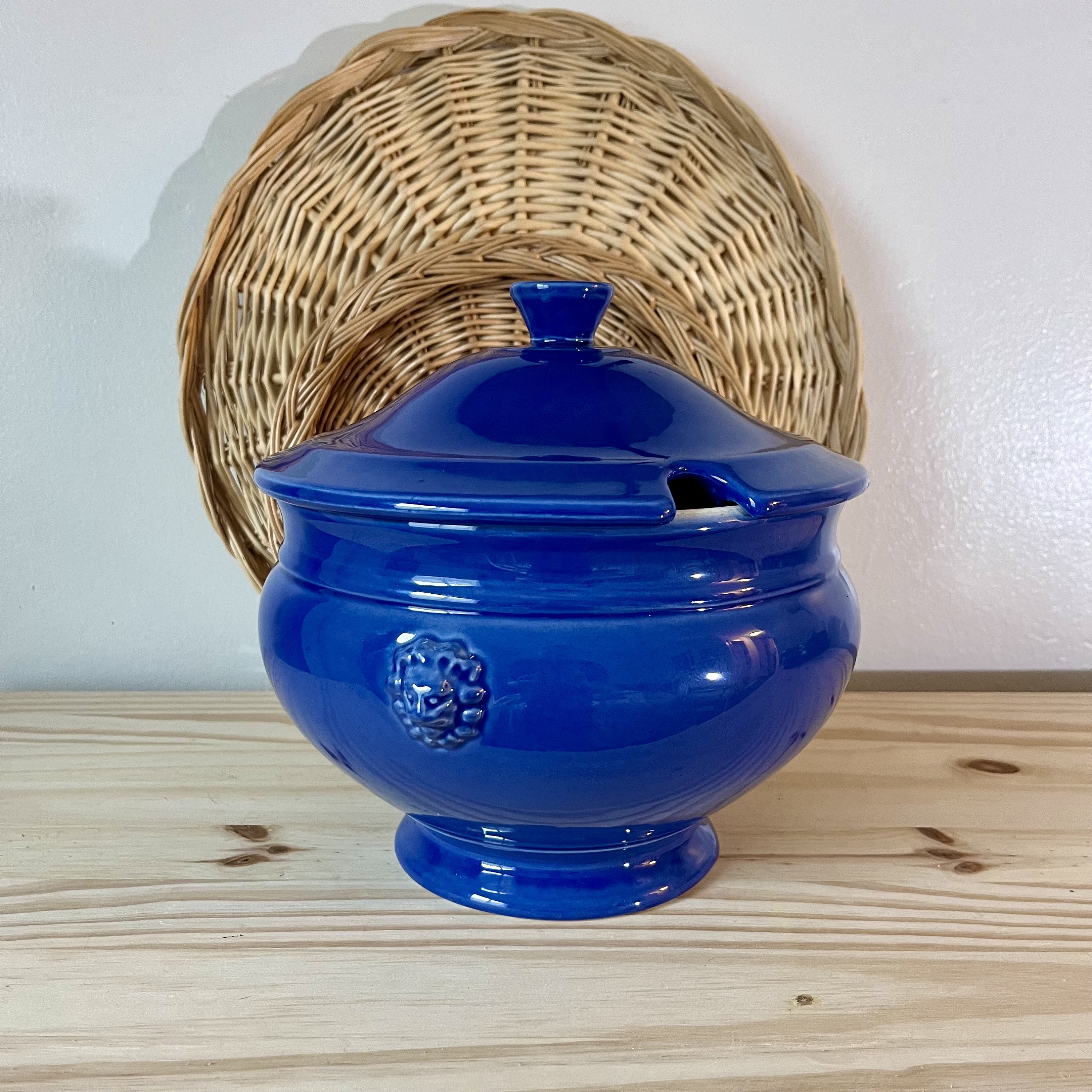 Blue Emile Henry Soup Tureen With Lions Head Detail - Etsy