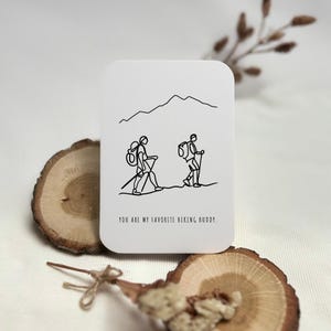 Carte Ami Randonnée Carte cadeau pour les amateurs de randonnée pour un court week-end ou des vacances de randonnée