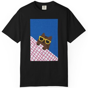 Cool Cat Shirt, Funny Cat with Sunglasses Tee, Cute Animal Lover Gift, Trendy Graphic Unisex T-shirt, Cat Mom Apparel, Summer Fashion